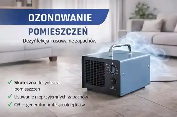 Ozonowanie pomieszczeń generatorem ozonu – dezynfekcja i usuwanie zapachów Gdynia
